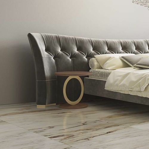 Table de chevet contemporaine - EOS - Scandal Home Couture - en noyer / en métal / avec piètement en noyer