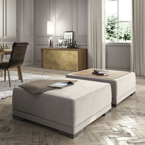 Ottoman en tissu - BILBAO - Scandal Home Couture - en cuir / en bois / carré