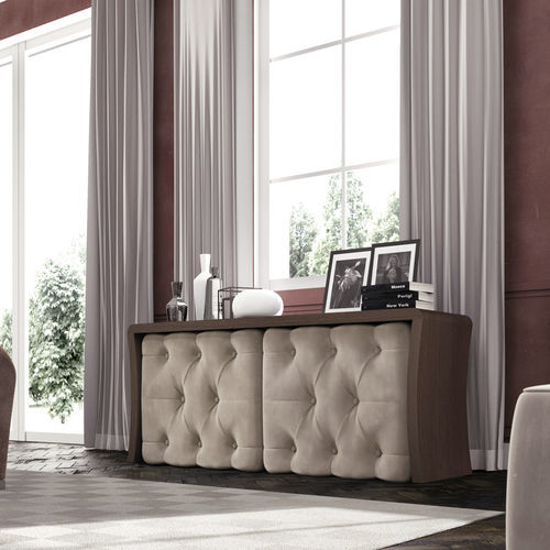 Buffet contemporain - WALL STREET - Scandal Home Couture - en chêne / en cuir / en tissu