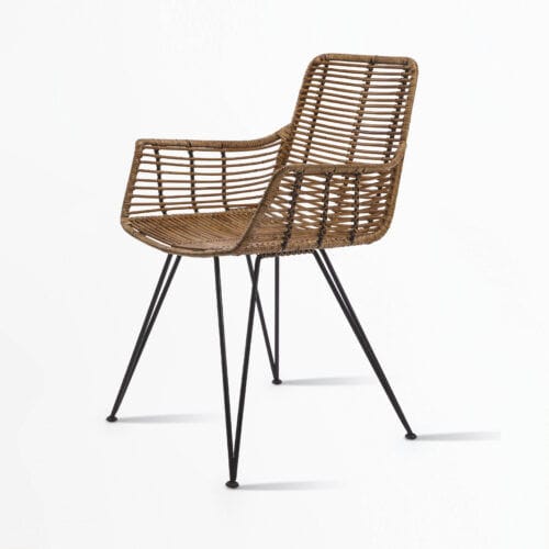 Chaise de jardin contemporaine - PANAMA - Schoenhuber Franchi - d'extérieur / en corde / avec piètement en métal