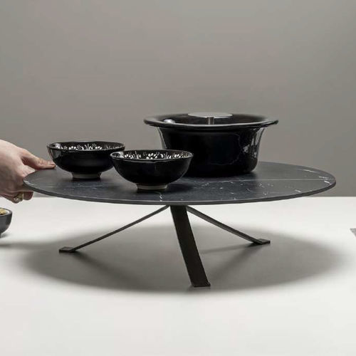 Centre de table en noyer - VT320 Series - Schoenhuber Franchi - en verre / en métal / en marbre