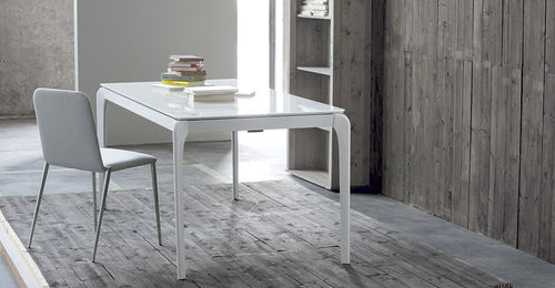 Table contemporaine - ALUMEN - Sedit - en verre laqué / rectangulaire