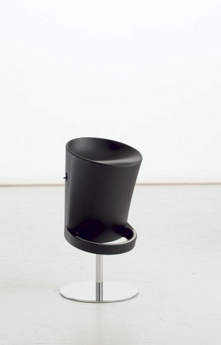 Tabouret de bar design original - ZEN EASY - Sedit - avec piètement en métal / noir