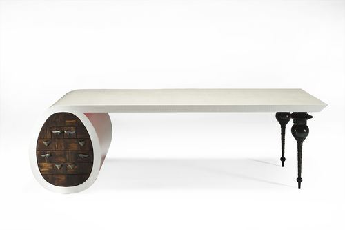 Bureau de style - EVERGREEN : CAOS  - Sergio Villa Mobilitaly - en bois laqué / en bronze