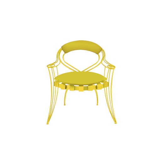 Chaise de jardin de style - GARDEN - Sergio Villa Mobilitaly - d'extérieur / en fer / avec piètement en fer