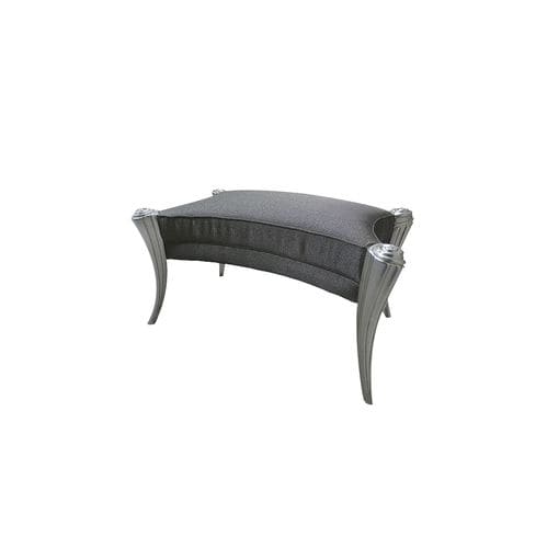 Tabouret de style - Opus  - Sergio Villa Mobilitaly - en cuir / avec piètement en bois / tapissé