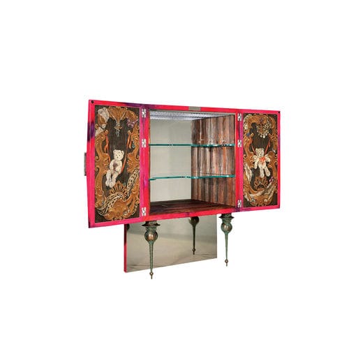Meuble bar de style - Costantino - Sergio Villa Mobilitaly - en bois / en cristal / en bronze