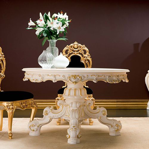 Table de style - MINERVA - Silik - en cristal / ronde / contract