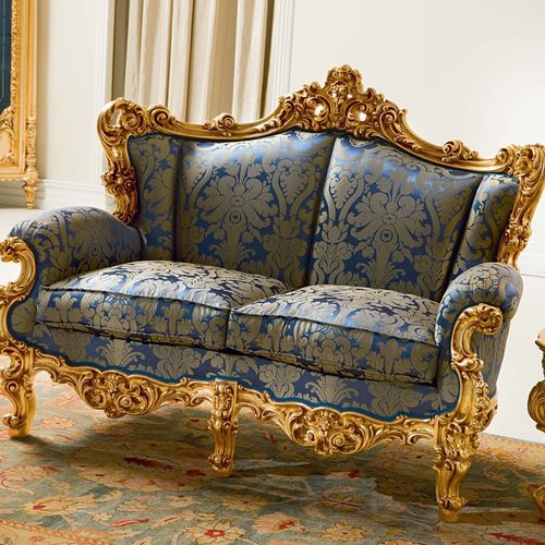 Canapé de style - EOLO - Silik - en tissu / anthracite / 2 places