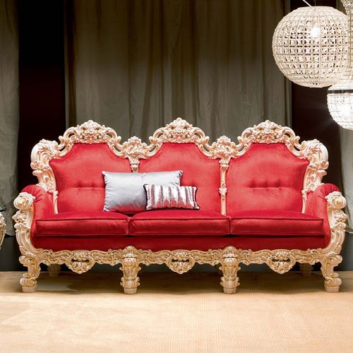 Canapé de style - ORFEO - Silik - en tissu / rouge / contract