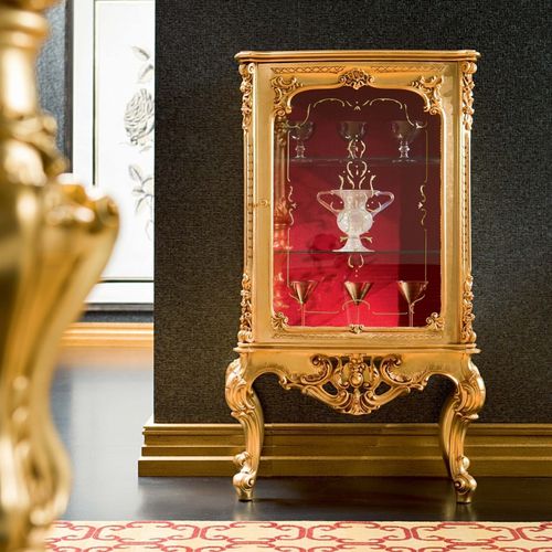 Vitrine de style - 508 - Silik - sur pieds hauts / en verre / en bois