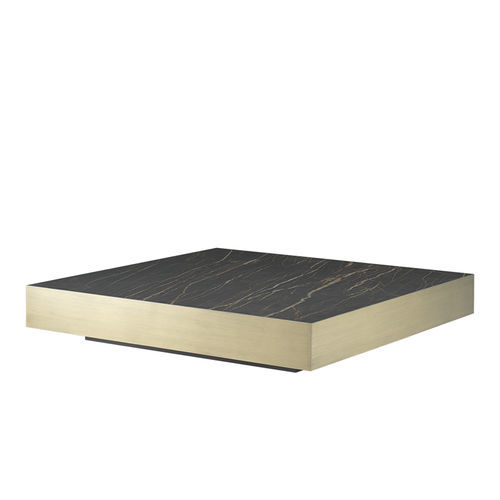 Table basse contemporaine - Kyros  - Siwa Soft Style Home - en marbre / avec piètement en bois / carrée