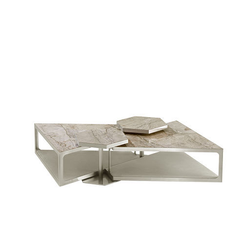 Table basse contemporaine - Madison - Siwa Soft Style Home - en verre laqué / en bois laqué / en marbre