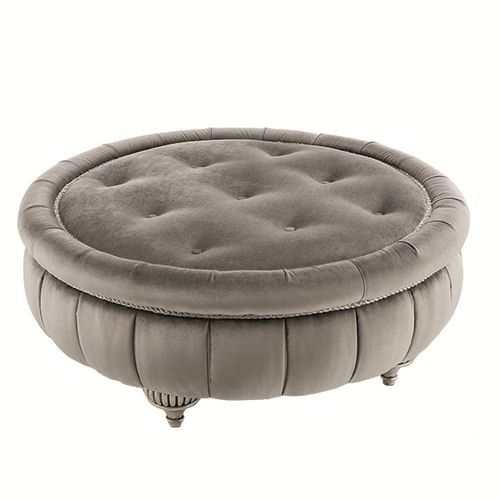 Repose-pied chesterfield - First Lady - Siwa Soft Style Home - en tissu / en hêtre / en bois massif