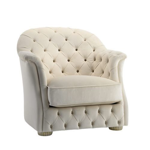 Fauteuil chesterfield - Soraya - Siwa Soft Style Home - en tissu / en bois massif / fait main
