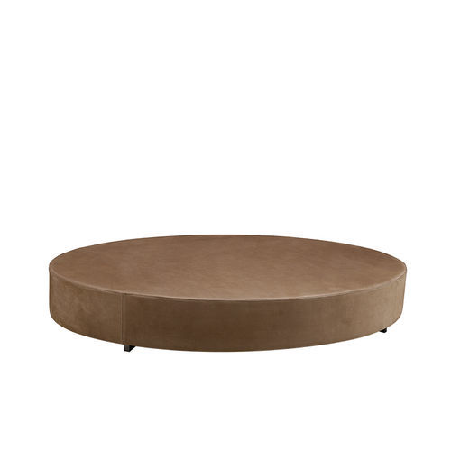 Table basse contemporaine - Easy  - Siwa Soft Style Home - en cuir / avec piètement en métal chromé / ovale
