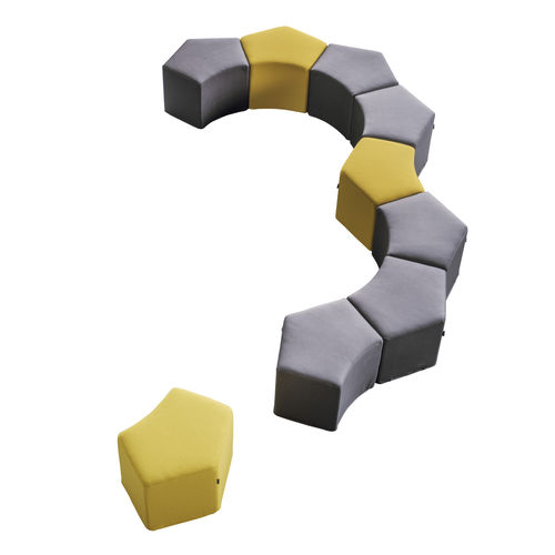 Pouf contemporain - PAUSE - SOFTLINE - en tissu / modulable / avec revêtement amovible