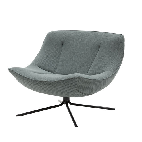 Chauffeuse contemporaine - VERA - SOFTLINE - en tissu / en métal chromé / couleur personnalisable