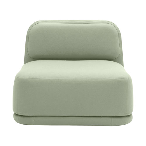 Chauffeuse contemporaine - STANDBY Low - SOFTLINE - en tissu / avec revêtement amovible / à tablette