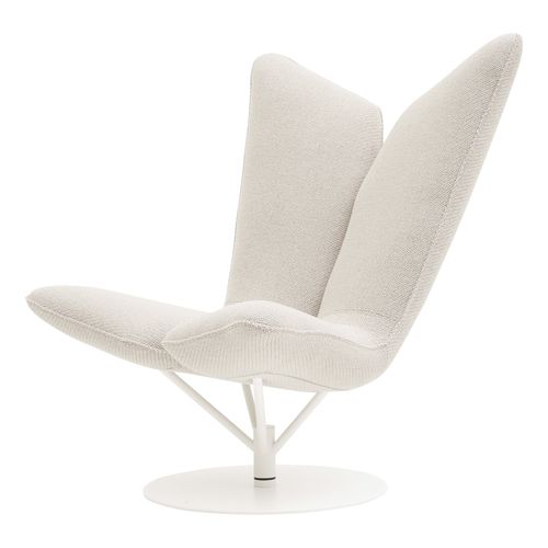 Chauffeuse contemporaine - ANGEL - SOFTLINE - en tissu / en acier chromé / avec dossier haut