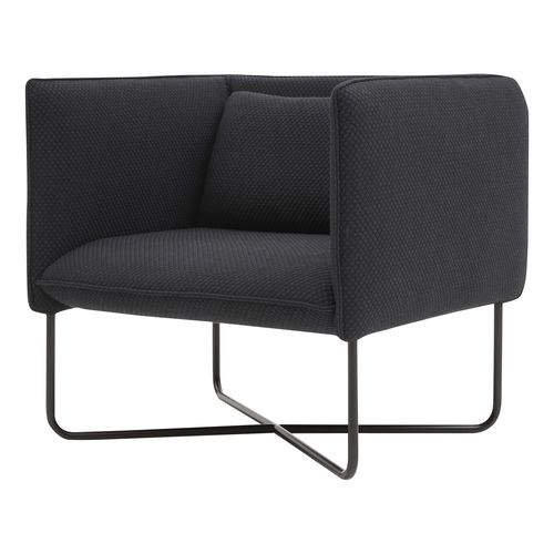 Fauteuil contemporain - GROOVE - SOFTLINE - en tissu / en acier chromé / avec revêtement amovible