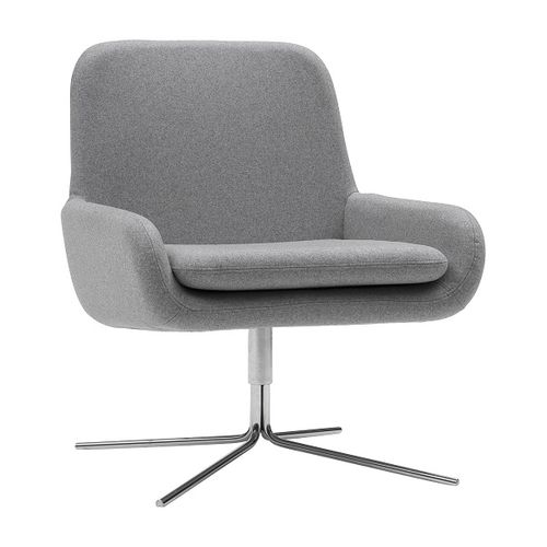Fauteuil contemporain - COCO - SOFTLINE - en tissu / en métal chromé / avec coussin amovible