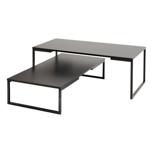 Table basse contemporaine - MIRROR - SOFTLINE - en MDF laqué / avec piètement en acier chromé / rectangulaire