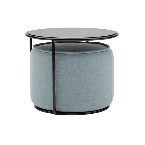 Table basse contemporaine - TOM - SOFTLINE - en acier / en tissu / avec piètement en métal