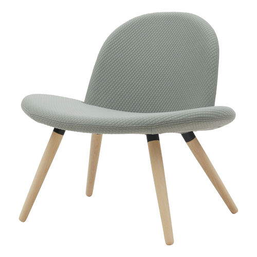 Chauffeuse contemporaine - ORLANDO WOOD - SOFTLINE - en tissu / en frêne / avec revêtement amovible