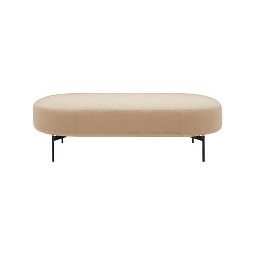 Pouf contemporain - JOE - SOFTLINE - en tissu / ovale / avec revêtement amovible