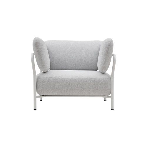 Fauteuil club design minimaliste - CLUB - SOFTLINE - en acier / gris / noir