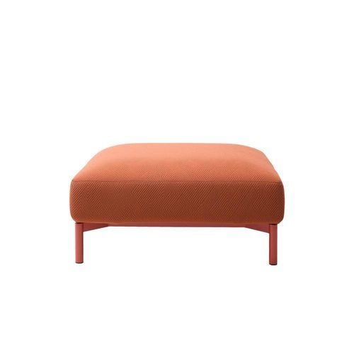 Pouf contemporain - JUNTO - SOFTLINE - en tissu / carré / tapissé