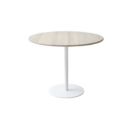Guéridon contemporain - OPERA - SOFTLINE - en bois / avec piètement en métal / rond