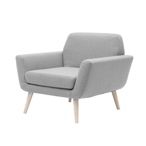 Fauteuil design scandinave - SCOPE - SOFTLINE - en tissu / en frêne / avec revêtement amovible