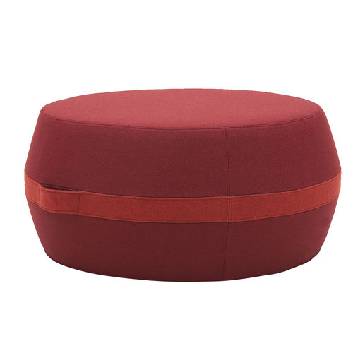 Pouf contemporain - LISBON - SOFTLINE - en tissu / rond / pour établissement public