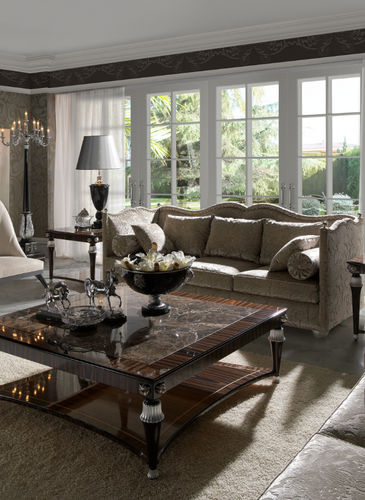 Canapé de style - PANTHER  - Soher - en tissu / marron / 3 places