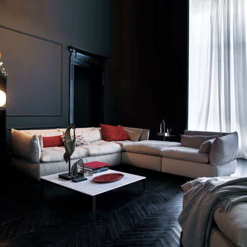 Canapé modulable - COMPOS 07 - Swan Italia - contemporain / en tissu / en cuir