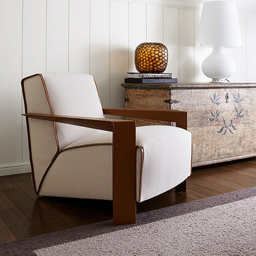 Fauteuil contemporain - CHELSEA - Swan Italia - en cuir / en tissu / avec rangement