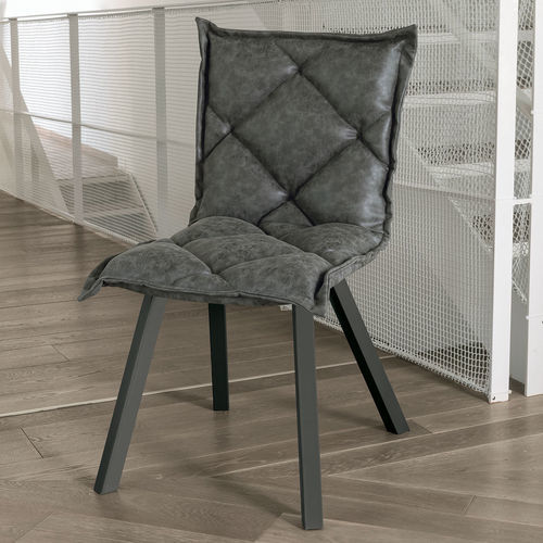 Chaise de salle à manger contemporaine - DIGIONE - Target Point - d'intérieur / en tissu / avec piètement en métal peint