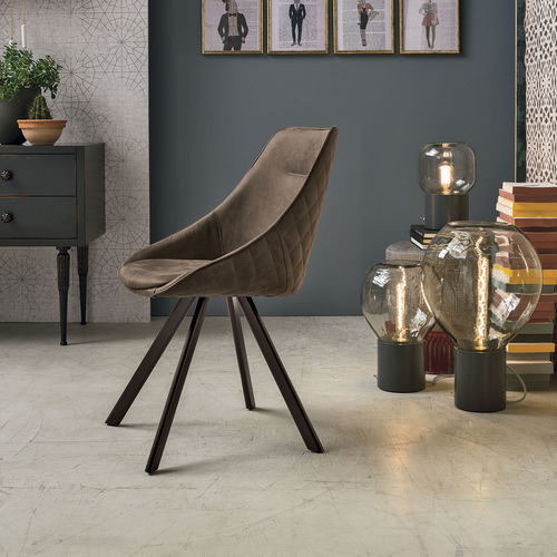 Chaise contemporaine - BILBAO - Target Point - d'intérieur / en tissu / avec piètement en métal peint