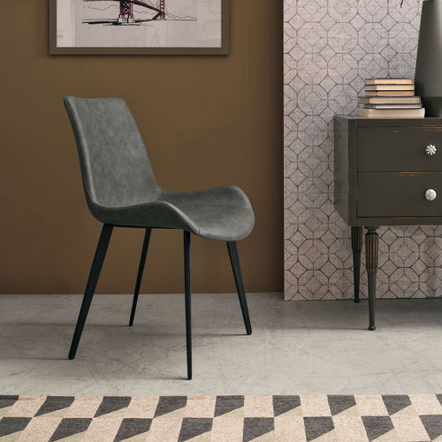 Chaise contemporaine - MALAGA - Target Point - d'intérieur / en velours / en cuir
