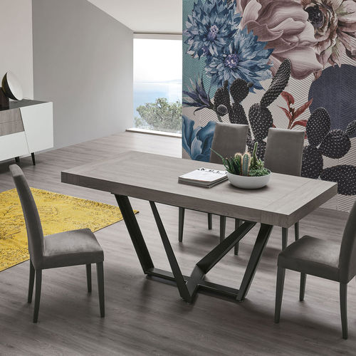 Table à manger contemporaine - APOLLO 160 - Target Point - en stratifié / avec piètement en métal peint / avec piètement en métal brossé