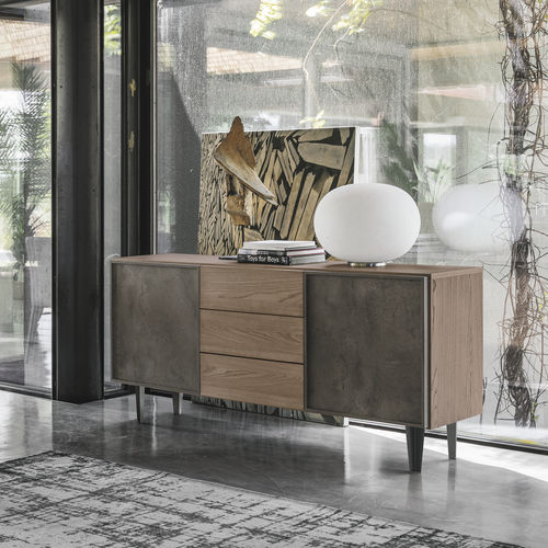 Buffet contemporain - MINERVA - Target Point - en métal peint / stratifié / en placage de bois