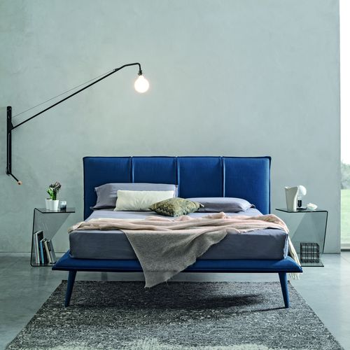 Lit king size - ITACA - Target Point - contemporain / tapissé / avec tête de lit