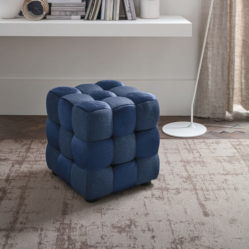 Pouf contemporain - CUBE - Target Point - en tissu / carré / gris