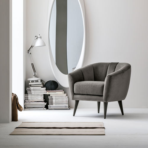 Fauteuil contemporain - TEBE - Target Point - en tissu / gris / marron
