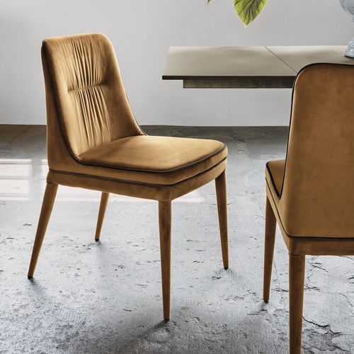 Chaise de salle à manger contemporaine - DALLAS - Target Point - d'intérieur / en tissu / avec piètement en tissu