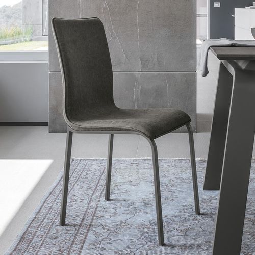 Chaise contemporaine - GLAMOUR - Target Point - d'intérieur / en simili cuir / avec piètement en métal laqué