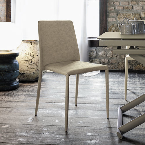 Chaise contemporaine - NIZZA - Target Point - d'intérieur / en cuir / avec piètement en cuir