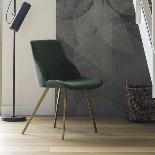 Chaise de salle à manger contemporaine - BRASILIA - Target Point - d'intérieur / en tissu / avec piètement en métal peint
